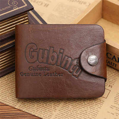 

Crazy Horse Leather Wallet Short Credit Card Holder Mens Leather Wallets For Money And Cards