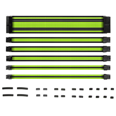 

Antec woven mesh power extension cord - green 16AWG two-color optional standard cable comb computer desktop host machine to eat chicken