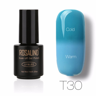 

ROSALIND Gel 1S 7ML Temperature changing Chameleon Gel Nail Polish Top Base Coat Needed poly gel Semi Permanent primer for nails