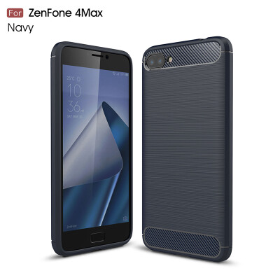 

Goowiiz Phone Case For ASUS ZenFone 4 Max ZC520KL Fashion Slim Carbon Fiber TPU Soft Silicone Prevent falling