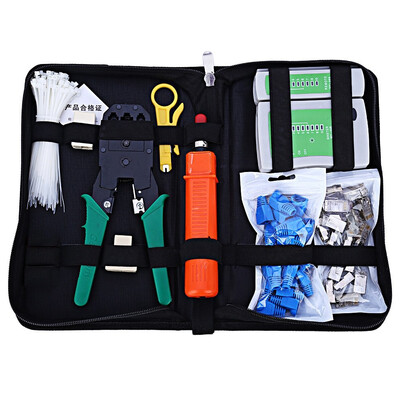 

Professional Network Computer Maintenance Repair Kit Cross Flat Screwdriver Crimping Pliers Tool Set Cable Crimper Cable Tester