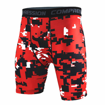 

male Tight training motion Bodybuilding shorts moisture absorption Perspiration Fast drying Run camouflage shorts Tight trousers