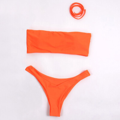 

Push Up Swimsuit Women Bikini Set Swimwear Sexy Strapless Bikini Swimsuit