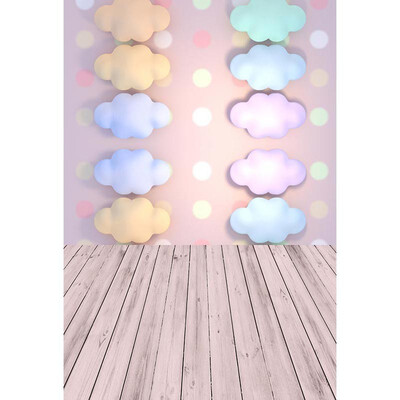 

Colorful Clouds Photo Backdrop 57FT Vinyl Fabric Cloth Digital Printing Photo Background -3239