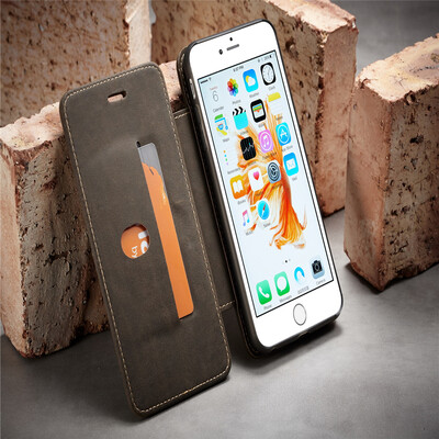 

Iphone 66S6 Plus6S Plus Luxury Leather Commerce Multi-function Wallet Card Clip Protection Stand Phone case