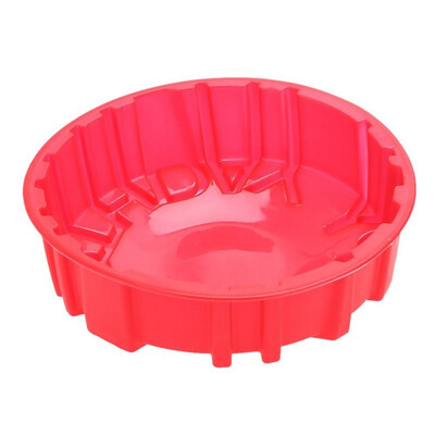 

UpperX Happy Birthday Letters Round Baking Cake Pan Mold Candy Mould Cake Decorating Tools