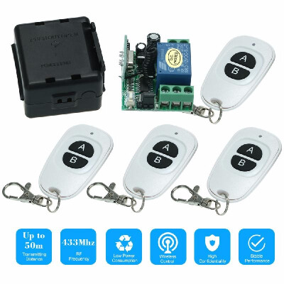 

433MHz DC12V 1CH RF Wireless Remote Control Switch 5PCS RF 433MHz Transmitter Remote Controls For Household Appliances Electroni