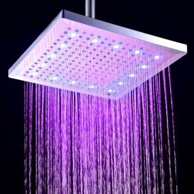 

BRELONG LED Shower Head Felt Warm Three-olor Square 12-inch 300mm
