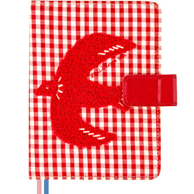 

Kinbor embroidery section A5 handbook notepad simple schedule plan hand book stationery notebook koi king DTB6047