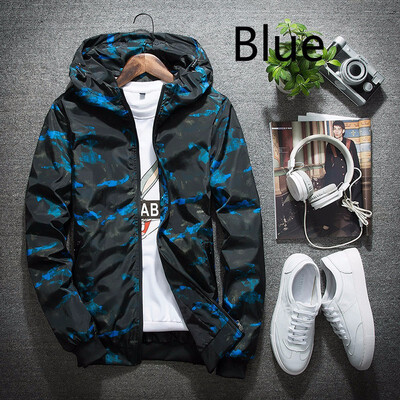 

Mens Bomber Jacket Hooded Slim Hip-hop Outdoor Zipper Hoodies Mens Casual Plus Size Tops