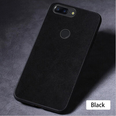 

Genuine Leather Phone Case For Oneplus 5 5T Suede Leather Back Cover
