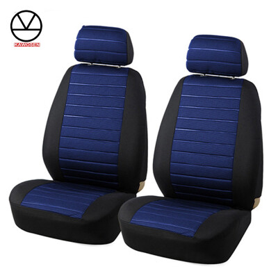 

KAWOSEN 2PCS Car Seat Covers 5MM Foam Airbag Compatible 2018 New arrival Universal Fit Most Vans Minibus Separated Car Seat