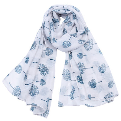 

Jeouly white scarves women Dandelion cachecol marcas ladies voile scarf sunscreen shawls blue hijab wraps Echarpes Foulard Femme