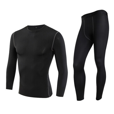 

Quick Dry Gym Sportswear LongT Shirt Legging Pants Tracksuit Men Sports Suits