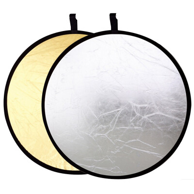 

Weather good 110cm two-in-one reflector round file light board gold silver photography camera reflective plate