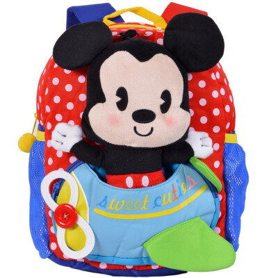 

Disney (Disney) Mickey Cute Little Doll Cartoon Kindergarten Bag M626043 Red (Doll Removable