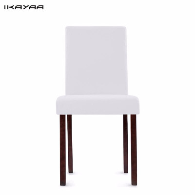 

Ship From Germany 2 Set Dining Breakfast Room Wood Faux Leather Armless Parson Chairs Stools