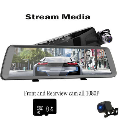 

Full HD 1080P Dash Cam 10 inch Stream Media Car Video Camera DVR driving recorder Rearview MirrorWaterproof night vision