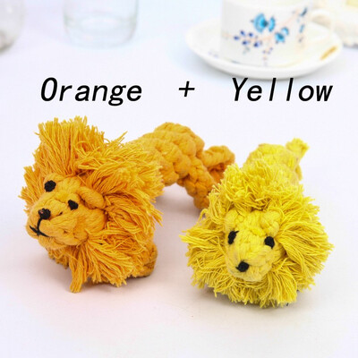 

LetsKeep Pet Dog Chew lion shape Toys funny cotton rope knot toys for training