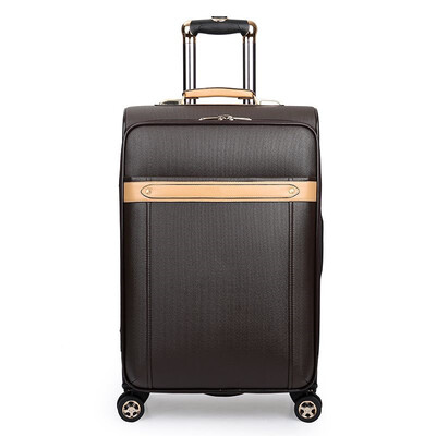 

High quanlity PU suitcase luggage women mens travel trolley box suitcases rolling Business computer bag Silent universal wheel