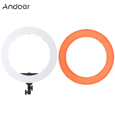 

Andoer HD18D 18 Inch Studio Ring Light 55W 5600K Color Temperature Dimmable LED Video Light Lamp Builtin 252pcs SMD LEDs Digital