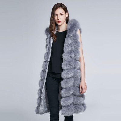 

Winter Ladies Fur Coat Fox Hair Coat from Natural Fur Coat Genuine Leather Coat Feather Warm Stripes Discount Hat 2018 New