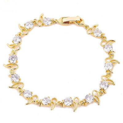 

Aiyaya New Arrive MulticolorWhite Ladys Yelllow Gold Plated Women Jewelry Bangles&Bracelets