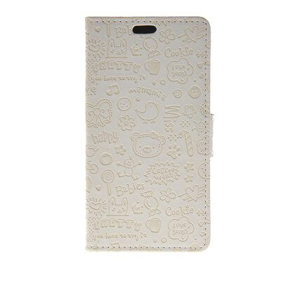 

MOONCASE Cute Little Witch Leather Side Flip Wallet Card Holder Stand Pouch ЧЕХОЛ ДЛЯ Huawei Ascend Y520 White