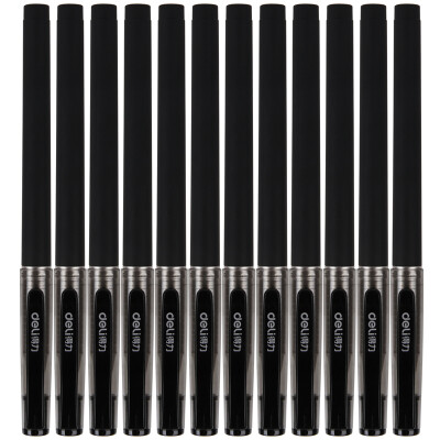 

Deli 05mm black metal paint neutral pen water pen signature pen warhead 12 box S77