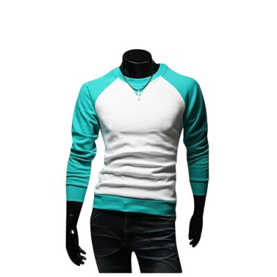 

Zogaa New Korean Mens T-shirt Raglan Sleeve Matching Color Slim