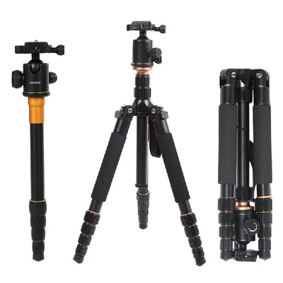 

Q 666 Pro SLR Camera Tripod Monopod Ball Head Changeable Portable Compact Traveling D1114 Photography