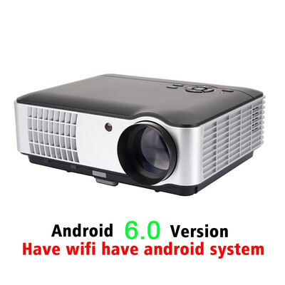 

Proyector Rigal RD806AW Proyector inteligente Android LED haz 5000 lúmenes 3D Proyector sala de cine en casa 720P WiFi Proyector p