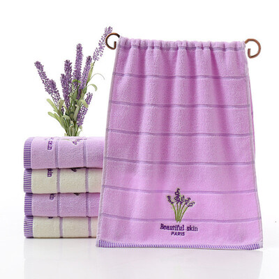 

Cntomlv One Piece High Quality 100 Cotton 3474cm Lavender Face Towel Soft Absorbent Romatic Lovers Towel Gift Bath Accesory