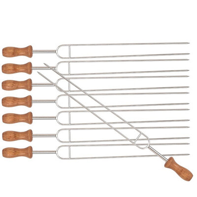 

mymei 8pcs Stainless Steel BBQ Tools Fork Outdoor Camping Accessories Cooking Tool