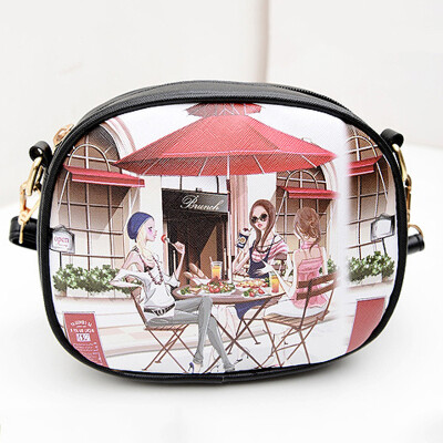 

D.jiani ™ Retro summer fashion PU small bag Spray a small square package