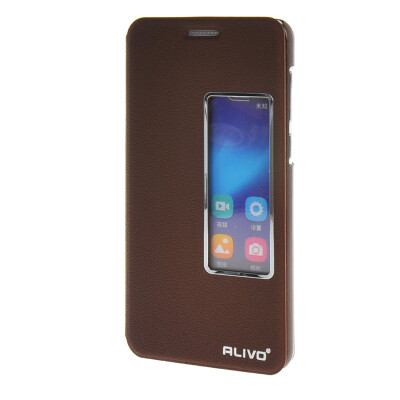 

MOONCASE Case for Huawei Honor 6 Case Slim View Window Leather Flip Bracket Back Cover wine