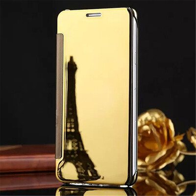 

Iphone X88 Plus Luxury Mirror View Mirror PU Cover Flip Smart Clear Window Phone Case