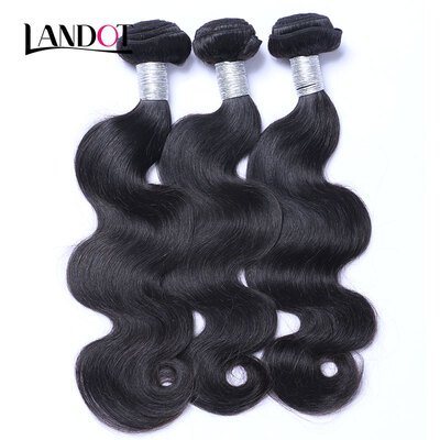 

8A Filipino Body Wave Virgin Hair 3 Bundles Lot 100 Human Hair Weave Unprocessed Filipino Remy Hair Extensions Natural Black 1B