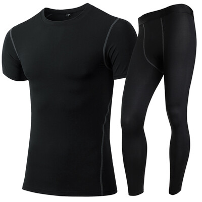 

Quick Dry MenS Sportswear Gym Running Set Short T-Shirt Shorts Sport Suit
