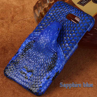 

Genuine Leather Phone Case For Samsung J7 2017 Case Snake Head Rear cover For S7 S8 Plus Back Cover
