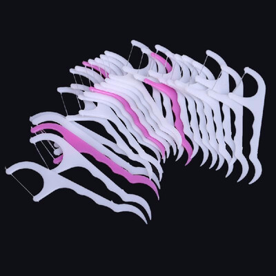 

25pcs Dental Flossers Toothpicks Floss Pick Interdental Brush Teeth Clean 2 in 1 Fashion Accessories