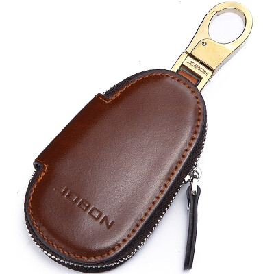 

Jingdong Supermarket] JOBON Zhongbang leather simple coin purse key car bag key bag portable ZB-8803 black