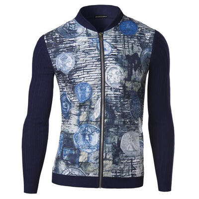 

Zogaa New Men's Jacket Casual Printing Zipper Process