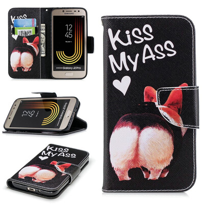 

BEFOSPEY Painting PU LeatherSoft TPU Card Slot Stand Wallet Case For Samsung Galaxy J2 Pro2018 J2201850"