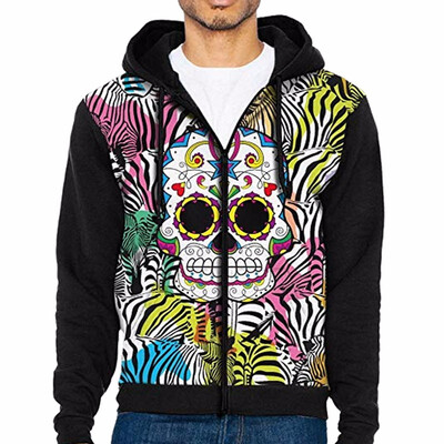 

Mens Fashion Digital Printing Zipper Cardigan Sweater In Autumn&Winter
