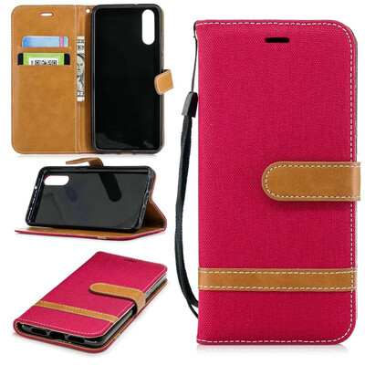 

BEFOSPEY Mixed Colors Denim PU LeatherSoft TPU Card Slot Stand Wallet Case For Huawei P2058