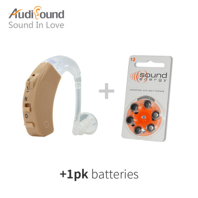 

Audisound Hearing Aid High Quality Sound Amplifier Hearing Aids High-Low Tone For the Elderly with 6PCS1 CARD A13 Battery