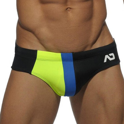 

Mens Soft Letters Printing Briefs Breathable Elastic Beach Shorts Swimwear Trunks
