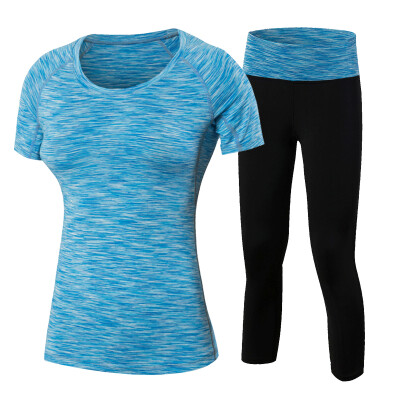

Yoga Set Workout Running Compression Leggings Tights Costumes WomenS Shirts