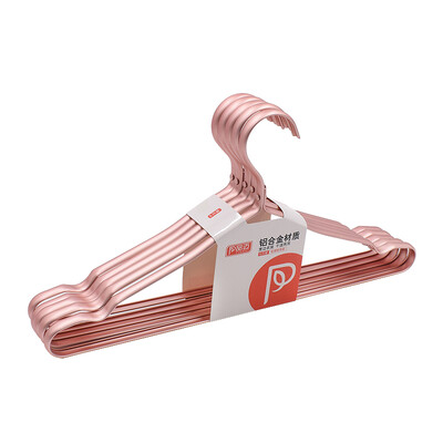 

Pinmai aluminum alloy hanger widened non-slip rust clothing hang clothes hanging rack no trace no deformation clothes hanging drying clothes rack adult clothes support 5 Pack